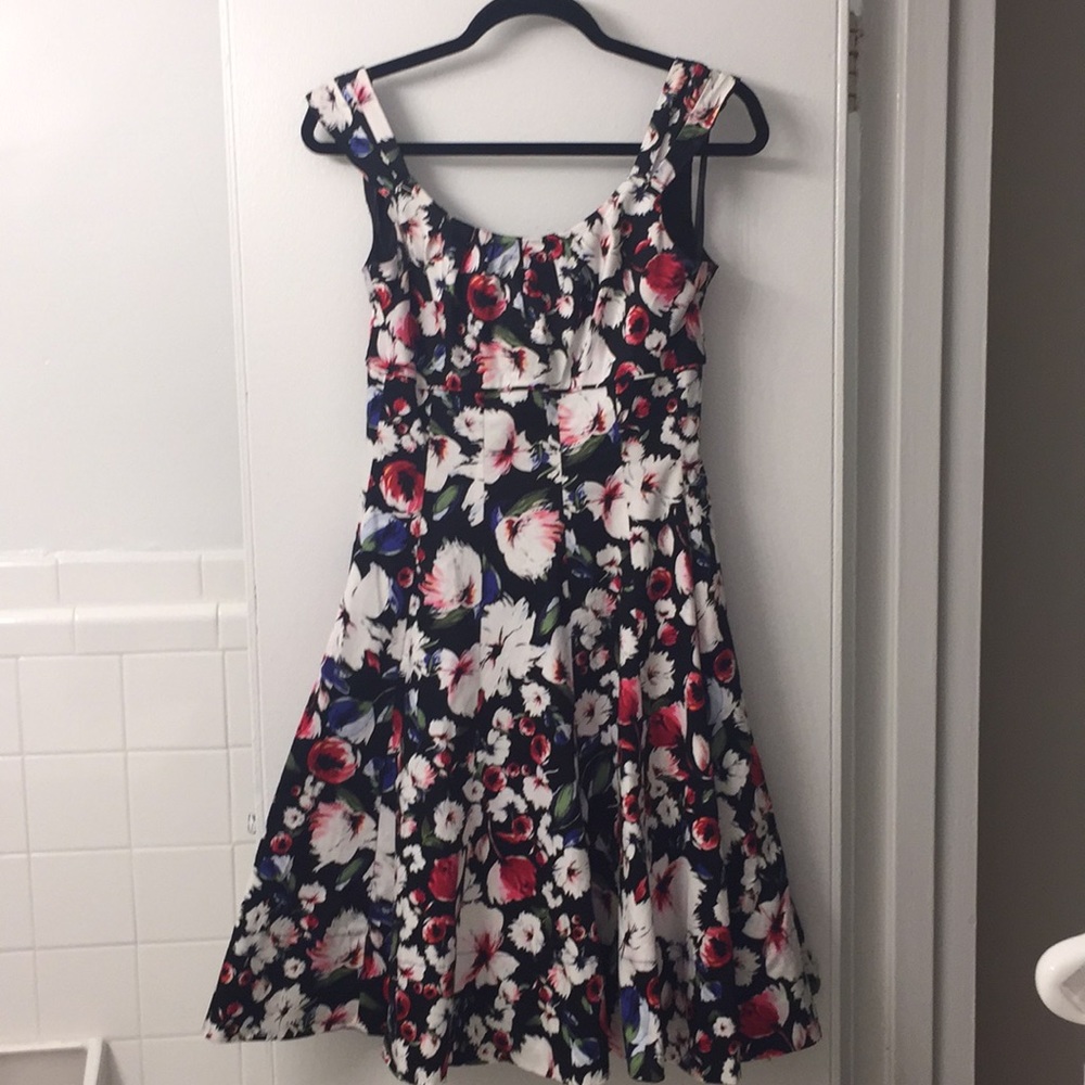 Floral A line dress with pockets